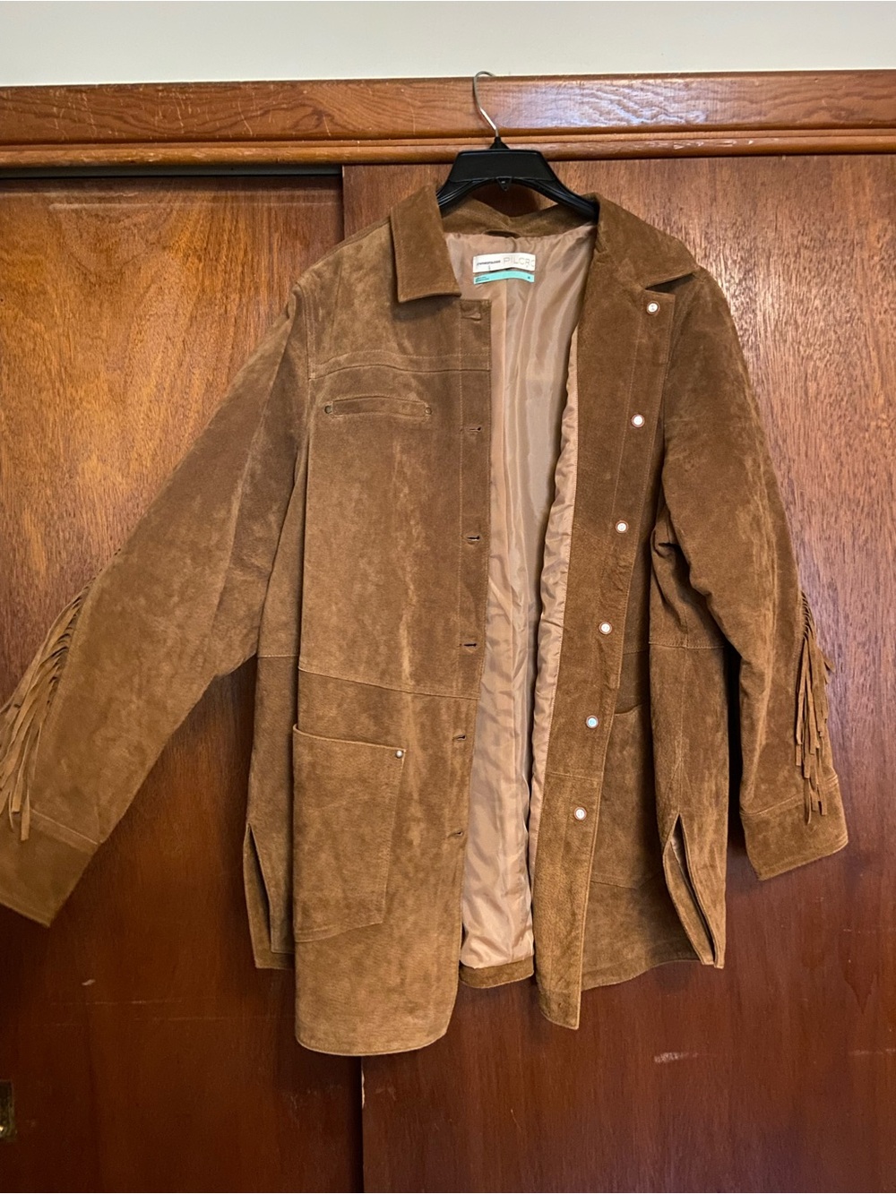 Anthropologie Pilcro Brown Suede Jacket with Fringe